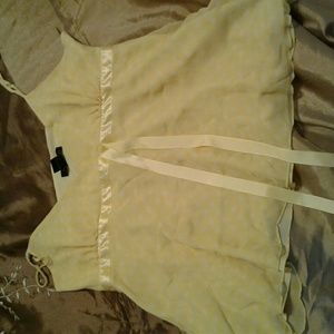 Sexy Silk Yellow Blouse